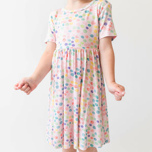 Estelle Short Sleeve Twirl Dress - Posh Peanut -Select Size