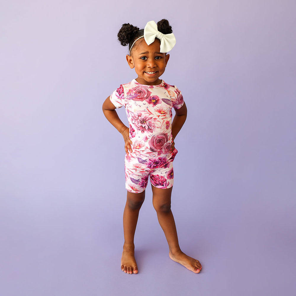 
            
                Load image into Gallery viewer, Amira Short Sleeve Short Length Pajama Set- Posh Peanut - Select Size
            
        