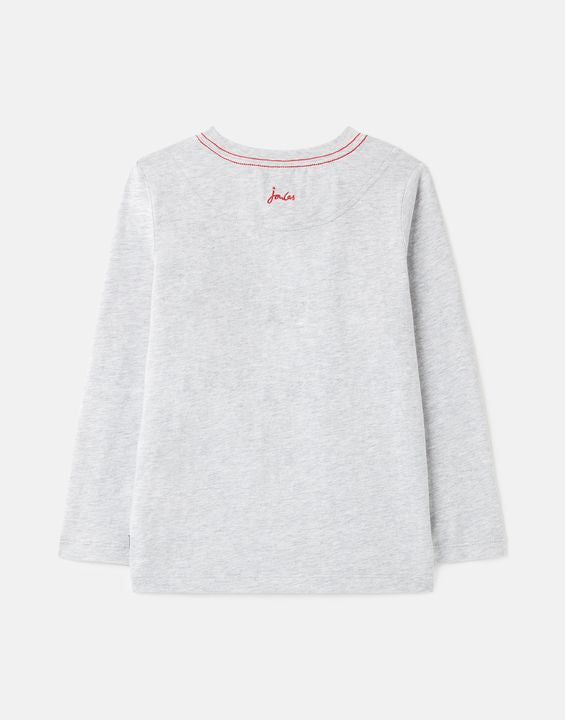 Zipadee Grey Monster Zip Artwork Long Sleeve Tee - Select Size
