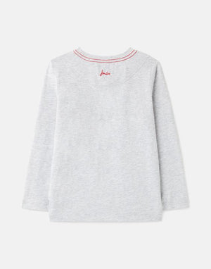 Zipadee Grey Monster Zip Artwork Long Sleeve Tee - Select Size