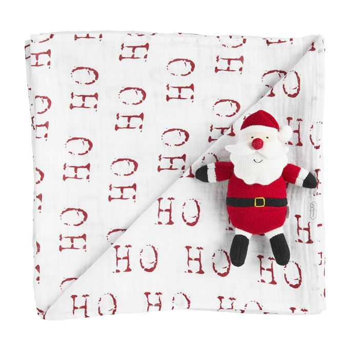 Santa Swaddle & Rattle