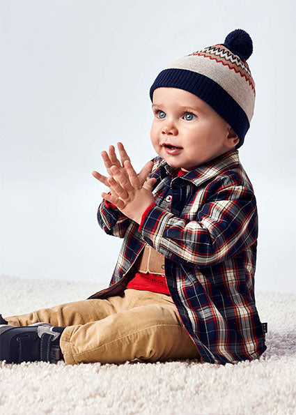 Blue Checked Baby Boys’ Overshirt - Select Size