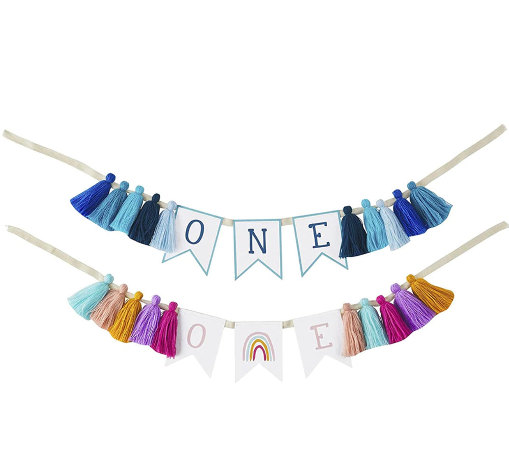First Birthday Banner - Select Blue Or Pink