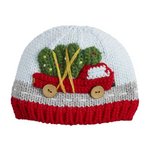 Christmas Truck Knit Baby Hat - Select Size