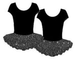 Cap Sleeve Girls Black Tutu Leotard - Select Size