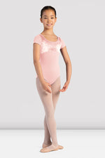 CL4142 - Girls Andie Velvet Cap Sleeve Leotard (Candy Pink) - Select Size
