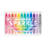 Rainbow Sparkle Metallic Watercolor Gel Crayons - Set of 12