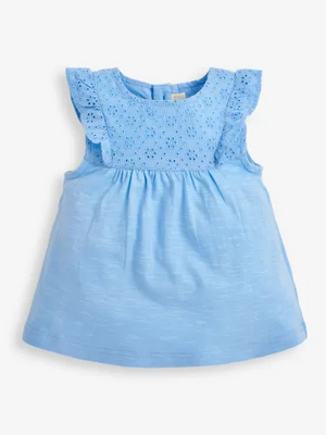 Pretty Embroidered Blue Top - Select Size