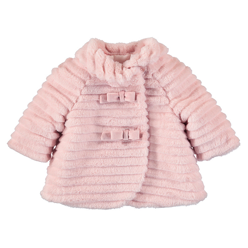 Wild Rose Infant Girls’ Faux Fur Coat - Select Size - Mayoral