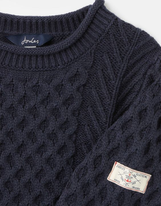 Aran Children's French Navy Knit Sweater - Select Size