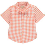 Penzance Apricot Plaid Boys Short Sleeve Shirt - Select Size