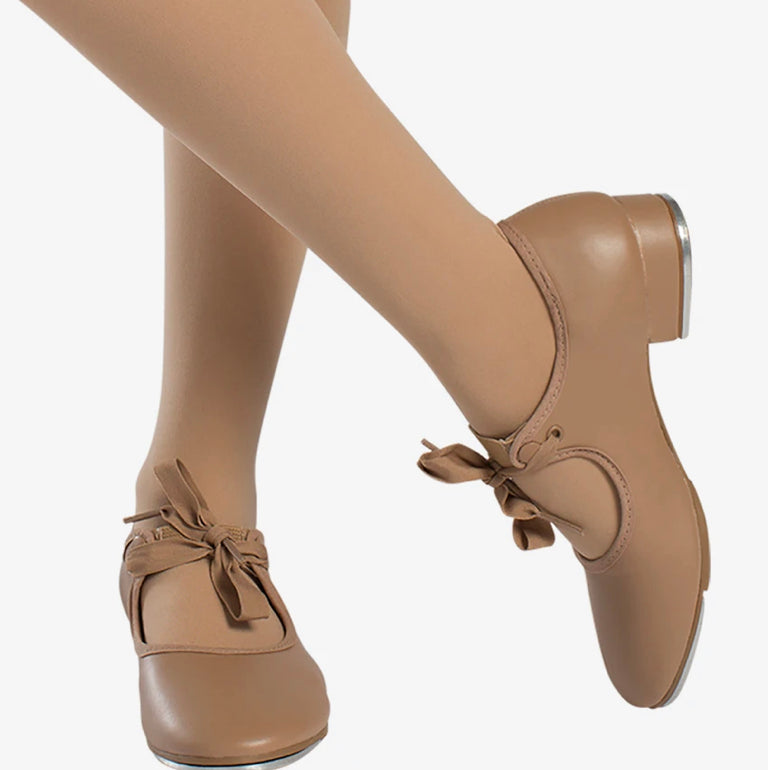 
            
                Load image into Gallery viewer, Valiant TA36 - Adult Beginner Tyette Vegan Tap Shoe With Elastic Snaps in Caramel
            
        