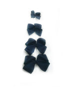 Dark Navy Blue Hair Bow - Choose Size (3”-8”)