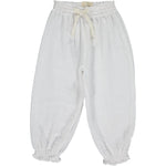 Isabella White Gauze Ladies Pants  - Select Size