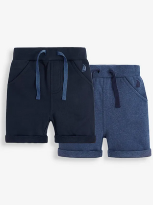 Jogger Shorts 2-Piece Set in Navy & Indigo - Select Size