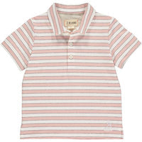 Flagstaff Pink & White Stripe Boys Polo - Select Size