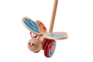 Butterfly Wooden Push Or Pull Stick