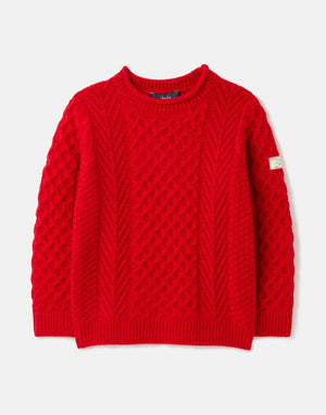 
            
                Load image into Gallery viewer, Red Aran Knit Sweater - Select Size
            
        