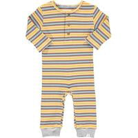 Mason Mustard & Blue Stripe Ribbed Cotton Romper - Select Size