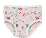 Macaroon Floral Vines Print Girls’ Underwear - Select Size