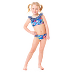 Noruk Blue Floral & Stripe Two-Piece Swimsuit  - Select Size