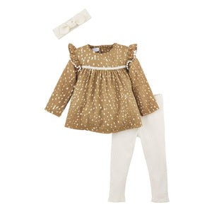 
            
                Load image into Gallery viewer, Fawn Girls’ Tunic, Legging &amp;amp; Headband Set - Select Size
            
        