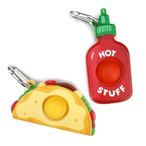
            
                Load image into Gallery viewer, OMG Mega Pop BFF Edition Taco &amp;amp; Hot Sauce Keychain
            
        