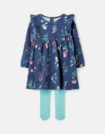 Harleigh Blue Floral Organically Grown Cotton Dress Set  - Select Size