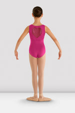 CL7905 - Girls Miame Heart Mesh Hot Pink Leotard - Select Size