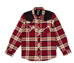 Rusty Long Sleeve Boy’s Red Flannel Plaid Shirt - Select Size