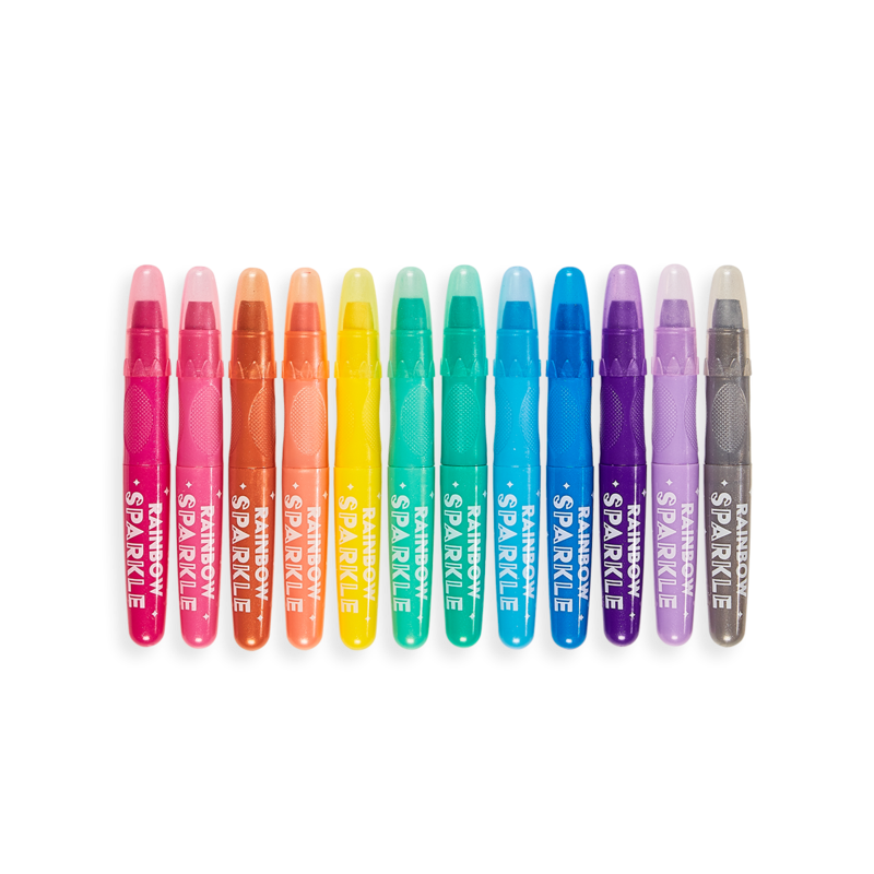 Rainbow Sparkle Metallic Watercolor Gel Crayons - Set of 12