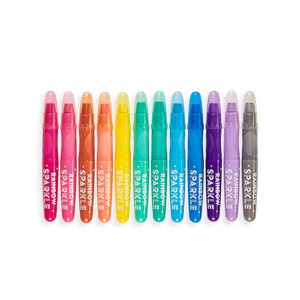 Rainbow Sparkle Metallic Watercolor Gel Crayons - Set of 12