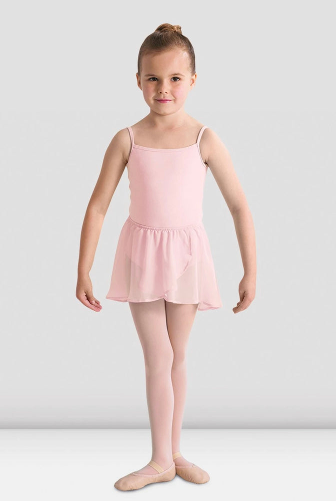 CR5110 - Girls Light Pink Barre Stretch Waist Mock Wrap Skirt - Select Size