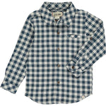 Atwood Teal & White Plaid Men’s Long Sleeve Woven Shirt - Select Size