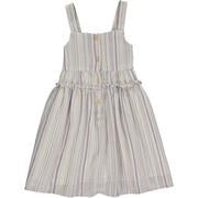 Flynn Pink Multi Stripe Ruffle Dress - Select Size