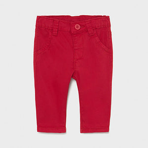 Red Twill Chino Pants - Select Size
