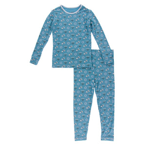 Blue Moon Hanukkah Print Long Sleeve Pajama Set- Select Size