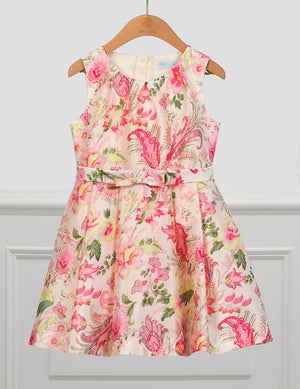 Silk Flower Printed Dress - Select Size