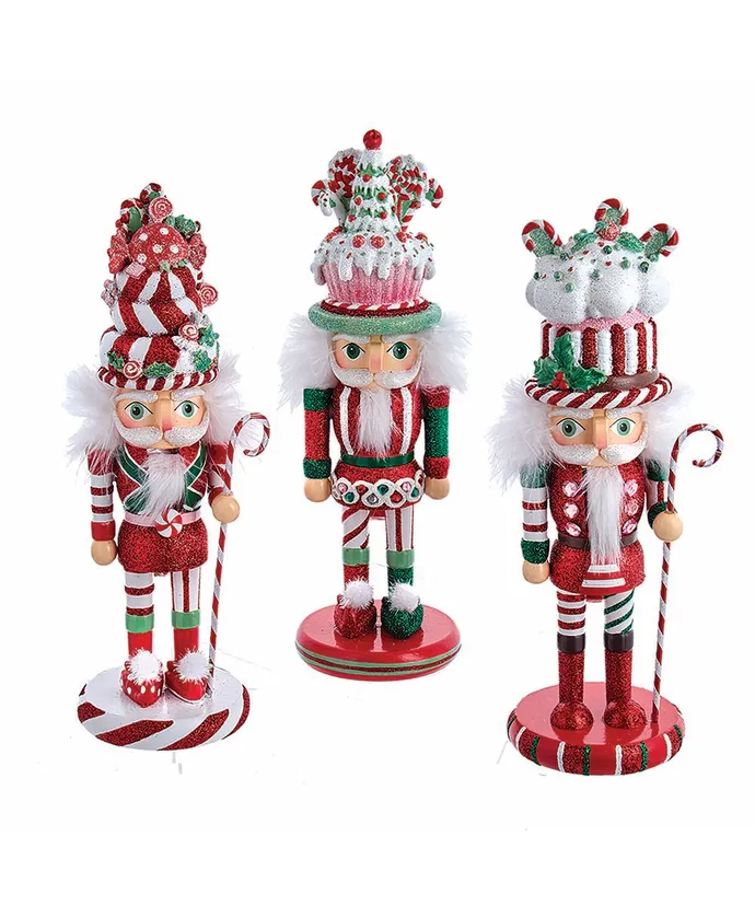 10" Hollywood Nutcrackers™ Candy and Cake Hat Nutcracker - Select Style