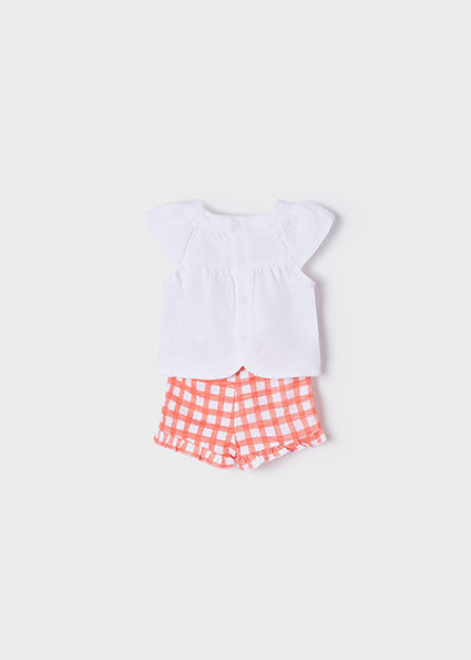 
            
                Load image into Gallery viewer, Floral White Nectar Gingham Knit Short Set  - Select Size
            
        