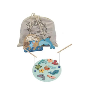 Wooden Fishing Game In a Bag