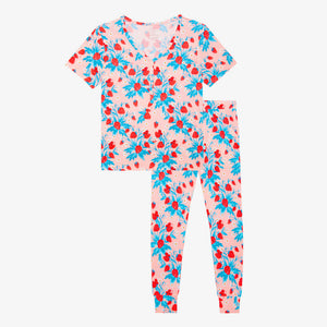 
            
                Load image into Gallery viewer, Strawberry Women’s Short Sleeve Sleepwear Set - Posh Peanut - Select Size
            
        