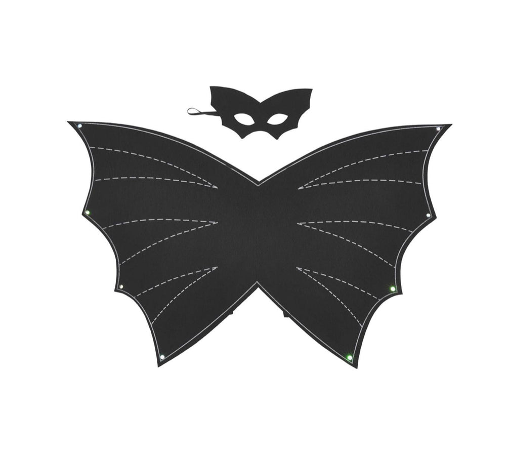 Light Up Bat Wings & Mask Set