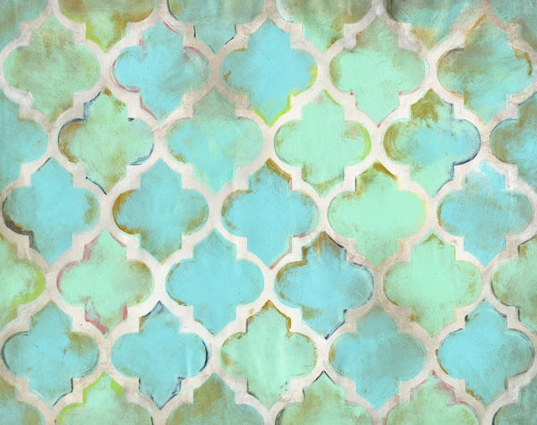 
            
                Load image into Gallery viewer, Aqua Moroccan Canvas  - Wall Art - RM215
            
        