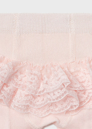 
            
                Load image into Gallery viewer, Baby Pink Ruffled Flounces Thick Woven Tights  - Select Size
            
        