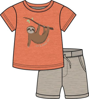 Just Hanging Sloth Short Set - Select Size
