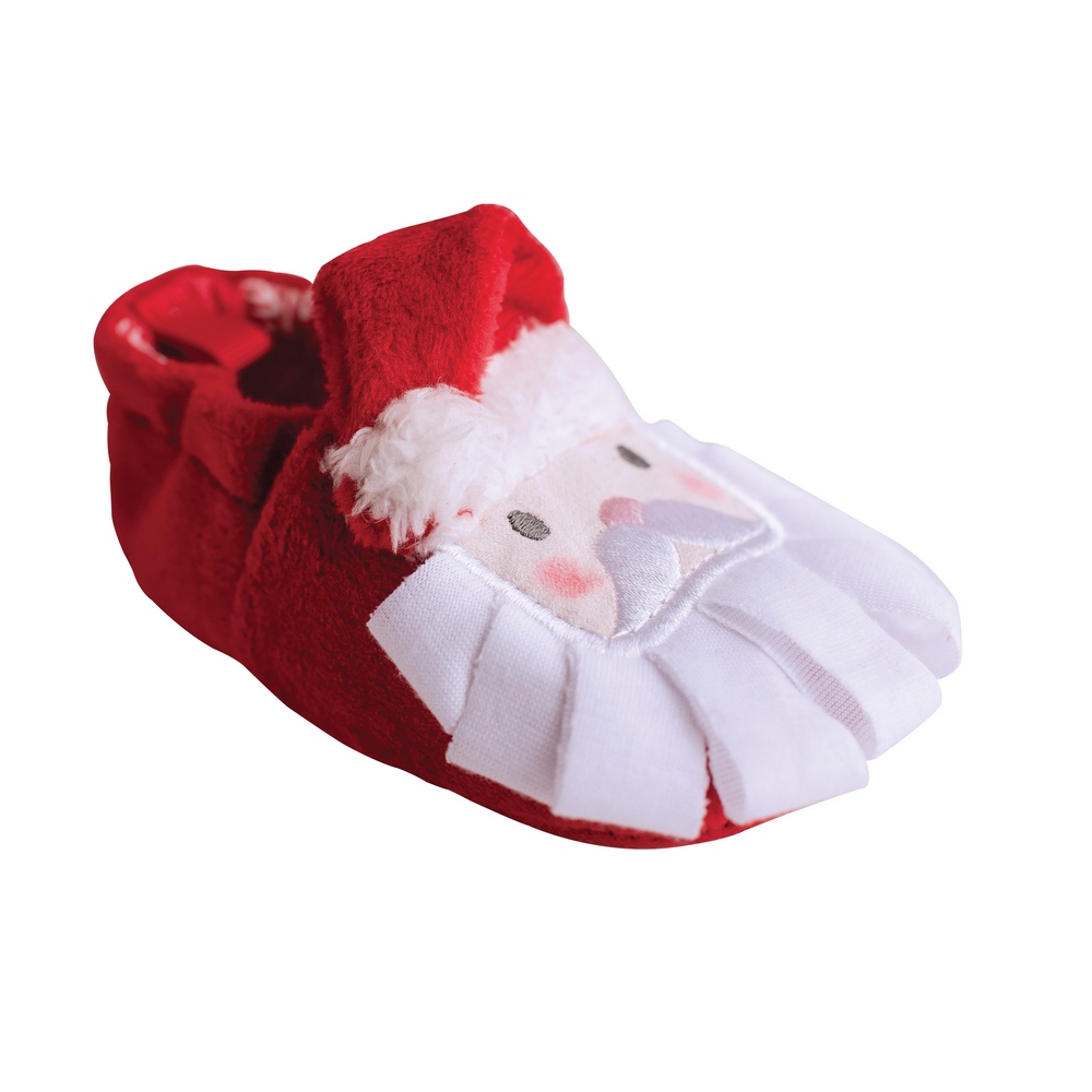 Nicholas Red Santa Slipper with Faux Fur Trim - Select Size