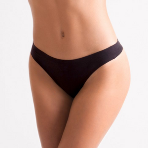 
            
                Load image into Gallery viewer, Silky Dance Ladies Black Invisible Low Rise Thong - Select Size
            
        