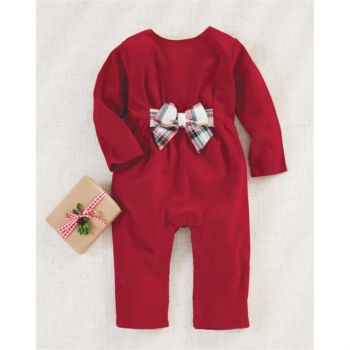 Tartan Plaid & Red Corduroy One Piece - Select Size