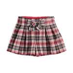 Red Plaid Girls Shorts - Select Size